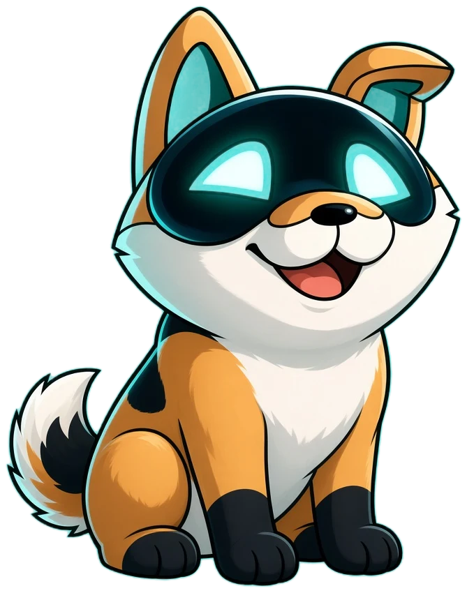 HYPER INU sitting, engines idle